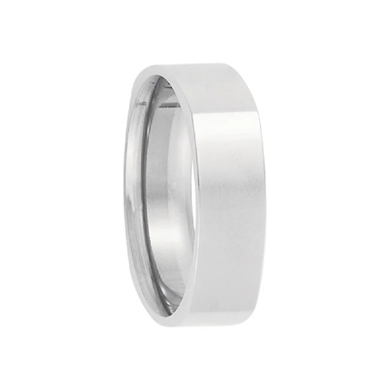 Don't Miss Out On Bestselling Jewelry At Special Prices 4mm Square Comfort Fit Polished Band in 14k White Gold Don't Miss Out On Bestselling Jewelry At Special Prices 4mm Square Comfort Fit Polished Band in 14k White Gold