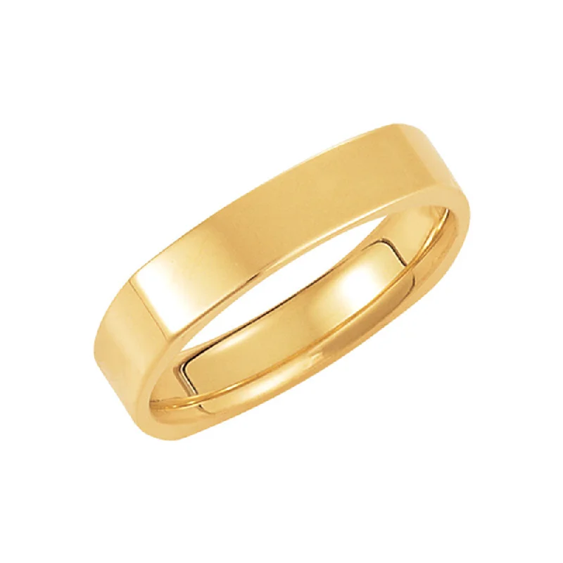 Bold And Beautiful Jewelry Now At Irresistible Prices 4mm Square Comfort Fit Polished Band in 14k Yellow Gold Bold And Beautiful Jewelry Now At Irresistible Prices 4mm Square Comfort Fit Polished Band in 14k Yellow Gold
