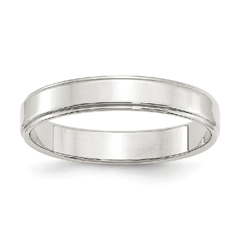 Limited-Time Jewelry Sale – Don't Miss Out On Dazzling Discounts 4mm Sterling Silver Light Flat Ridge Edge Standard Fit Band Limited-Time Jewelry Sale – Don't Miss Out On Dazzling Discounts 4mm Sterling Silver Light Flat Ridge Edge Standard Fit Band