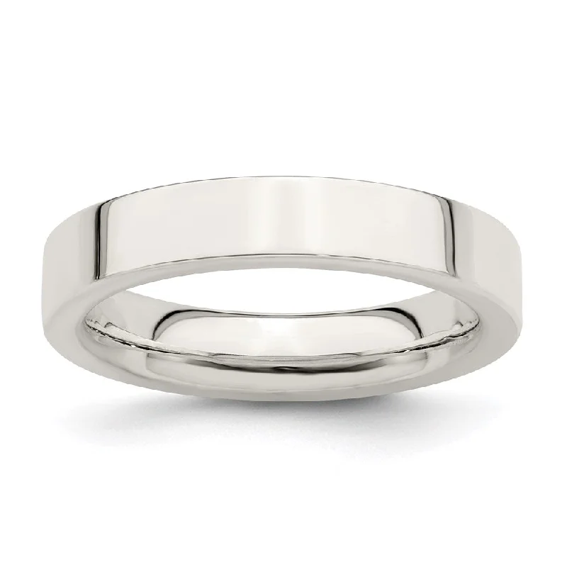 Unmissable Jewelry Discounts – Elevate Your Look For Less 4mm Sterling Silver Polished Flat Comfort Fit Band Unmissable Jewelry Discounts – Elevate Your Look For Less 4mm Sterling Silver Polished Flat Comfort Fit Band