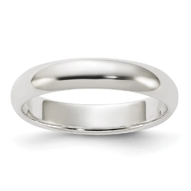 Shop Dazzling Rings, Earrings, And More At Special Discounts 4mm Sterling Silver Polished Half Round Standard Fit Band Shop Dazzling Rings, Earrings, And More At Special Discounts 4mm Sterling Silver Polished Half Round Standard Fit Band