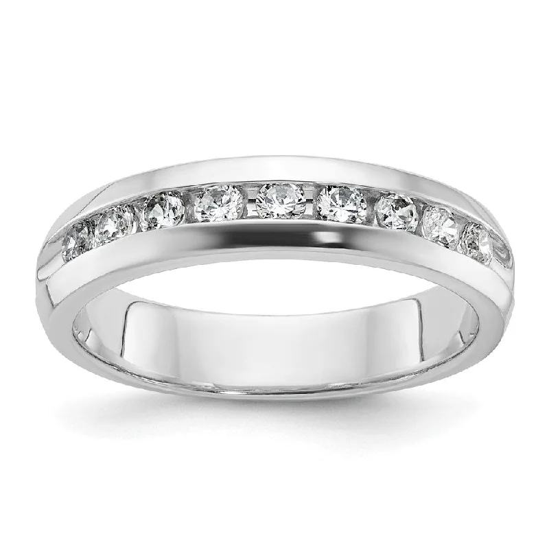 Modern Statement Jewelry For Bold Styling 5.25mm 14K White Gold 9-Stone 1/2 Ctw Diamond Standard Fit Band Modern Statement Jewelry For Bold Styling 5.25mm 14K White Gold 9-Stone 1/2 Ctw Diamond Standard Fit Band