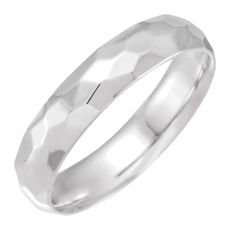 Affordable Glamour – Must-Have Jewelry At Special Rates 5mm Continuum Sterling Silver Hammered Comfort Fit Band Affordable Glamour – Must-Have Jewelry At Special Rates 5mm Continuum Sterling Silver Hammered Comfort Fit Band