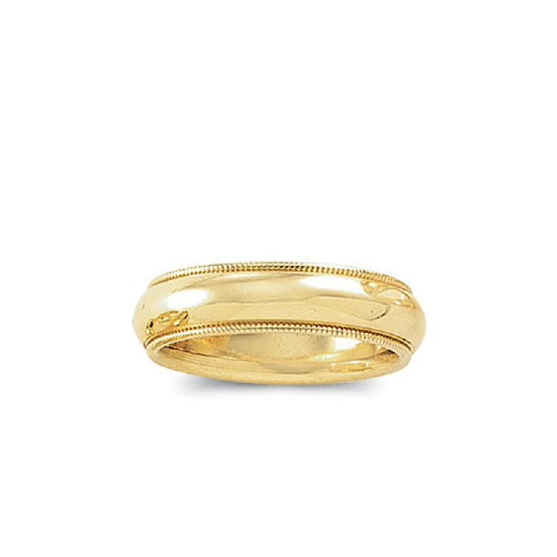 Limited-Time Jewelry Sale – Elegant Styles At Less 5mm Milgrain Edge Comfort Fit Domed Band in 10k Yellow Gold Limited-Time Jewelry Sale – Elegant Styles At Less 5mm Milgrain Edge Comfort Fit Domed Band in 10k Yellow Gold