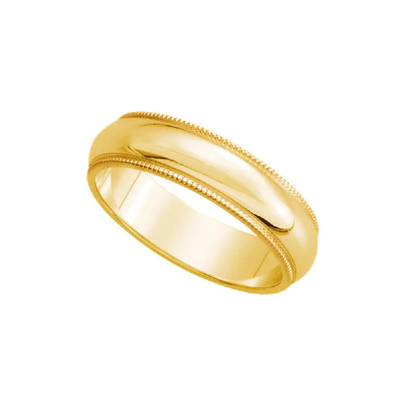 Unmissable Discounts On Timeless Jewelry Pieces 5mm Milgrain Edge Domed Band in 14k Yellow Gold Unmissable Discounts On Timeless Jewelry Pieces 5mm Milgrain Edge Domed Band in 14k Yellow Gold