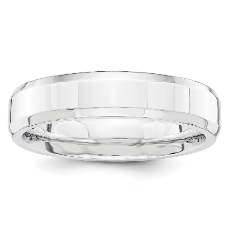 Modern Jewelry At Exclusive Discounts – Shop Today 5mm or 6mm Platinum Polished Beveled Edge Comfort Fit Band Modern Jewelry At Exclusive Discounts – Shop Today 5mm or 6mm Platinum Polished Beveled Edge Comfort Fit Band