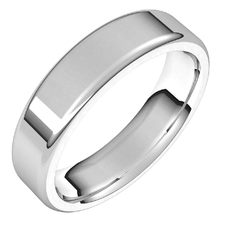 Limited-Time Offer On Elegant Jewelry Pieces 5mm Platinum Polished Round Edge Comfort Fit Flat Band Limited-Time Offer On Elegant Jewelry Pieces 5mm Platinum Polished Round Edge Comfort Fit Flat Band