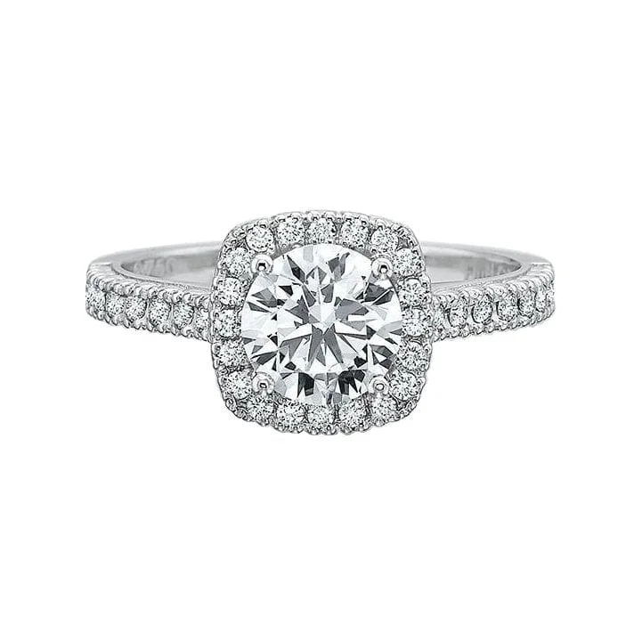 Get The Sparkle You Love At Prices You Adore Petite FlushFit Cushion Halo Semi Mount Ring Get The Sparkle You Love At Prices You Adore Petite FlushFit Cushion Halo Semi Mount Ring