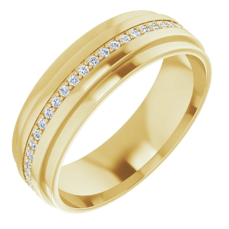 Jewelry Clearance – Final Chance To Save Big 7mm 14K Yellow Gold 1/3 to 3/8 CTW Diamond Eternity Ridge Edge Band Jewelry Clearance – Final Chance To Save Big 7mm 14K Yellow Gold 1/3 to 3/8 CTW Diamond Eternity Ridge Edge Band