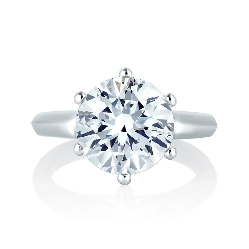 Delicate Crystal Jewelry For Sophisticated Charm A.Jaffe Classic Six Prong Solitaire Diamond Engagement Ring ME1560/150 Delicate Crystal Jewelry For Sophisticated Charm A.Jaffe Classic Six Prong Solitaire Diamond Engagement Ring ME1560/150