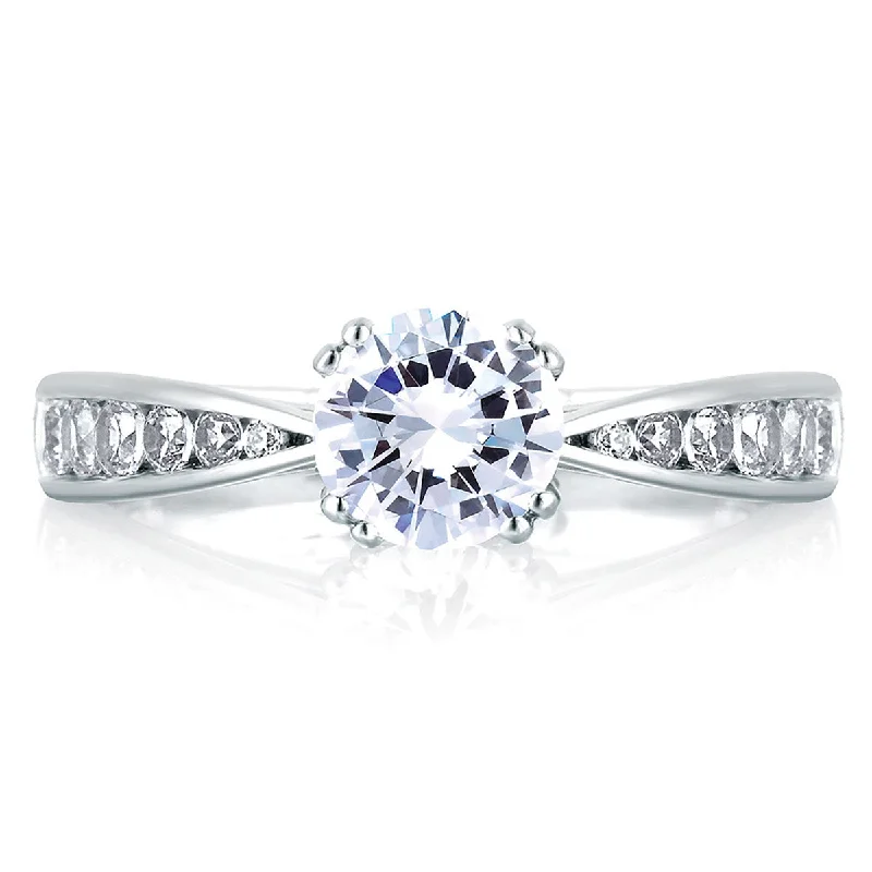 Timeless Elegance Now At Special Discounts A.Jaffe Classic Pinched Shank Cathedral Channel Diamond Engagement Ring MES233/52 Timeless Elegance Now At Special Discounts A.Jaffe Classic Pinched Shank Cathedral Channel Diamond Engagement Ring MES233/52