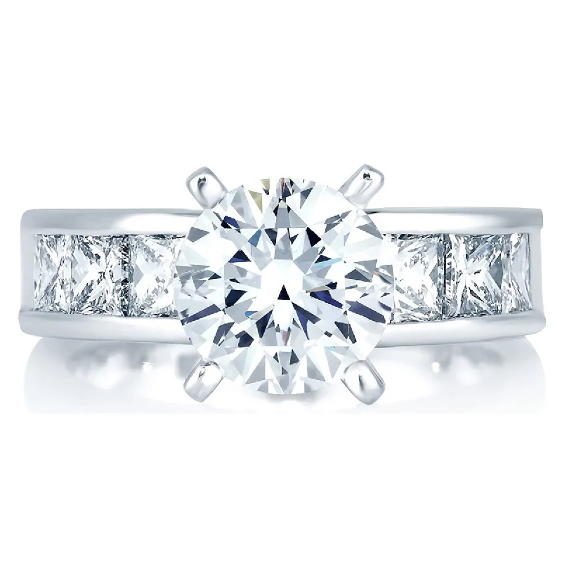 Elevate Your Outfit With Discounted Statement Jewelry A.Jaffe Classic Princess Channel Set Diamond Engagement Ring MES161/148 Elevate Your Outfit With Discounted Statement Jewelry A.Jaffe Classic Princess Channel Set Diamond Engagement Ring MES161/148