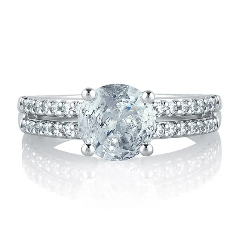 Limited-Stock Jewelry Sale – Once It's Gone, It's Gone A.Jaffe Classic Two Row Shared Prong Diamond Engagement Ring MES103/40 Limited-Stock Jewelry Sale – Once It's Gone, It's Gone A.Jaffe Classic Two Row Shared Prong Diamond Engagement Ring MES103/40