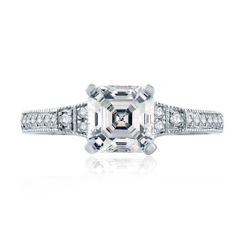 Exclusive Online Jewelry Sale – Don't Wait A.Jaffe Deco Inspired Asscher Diamond Quilted Engagement Ring ME2105Q/163 Exclusive Online Jewelry Sale – Don't Wait A.Jaffe Deco Inspired Asscher Diamond Quilted Engagement Ring ME2105Q/163