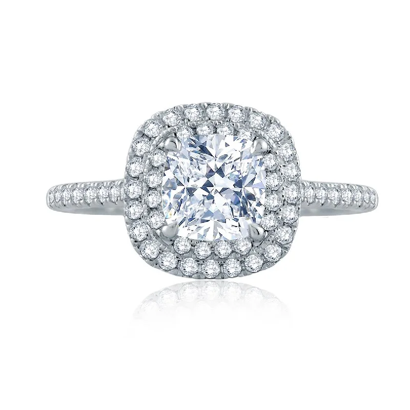 Luxury Meets Affordability – Jewelry Sale Now Live A.Jaffe Cushion Double Diamond Halo Belted Gallery Quilted Engagement Ring ME2174Q/199 Luxury Meets Affordability – Jewelry Sale Now Live A.Jaffe Cushion Double Diamond Halo Belted Gallery Quilted Engagement Ring ME2174Q/199