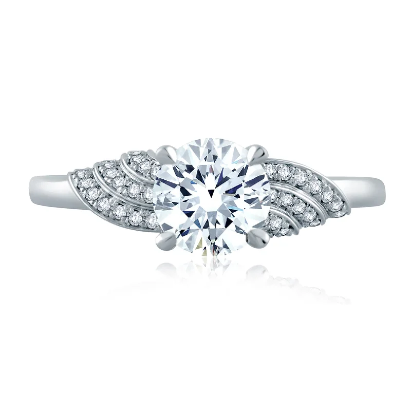 Celebrate Every Occasion With Sparkling Savings A.Jaffe Diamond Asymmetrical Wave Solitaire Engagement Ring MES856/112 Celebrate Every Occasion With Sparkling Savings A.Jaffe Diamond Asymmetrical Wave Solitaire Engagement Ring MES856/112