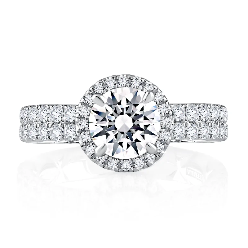 Flash Sale On Exquisite Jewelry – Don't Miss Out A.Jaffe Double Row with Round Halo Diamond Quilted Engagement Ring MECRD2385Q/181 Flash Sale On Exquisite Jewelry – Don't Miss Out A.Jaffe Double Row with Round Halo Diamond Quilted Engagement Ring MECRD2385Q/181