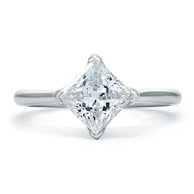 Breathtaking Jewelry, Breathtaking Prices A.Jaffe Dazzling Diamond Prong Princess Cut Solitaire Quilted Engagement Ring ME1847Q/115 Breathtaking Jewelry, Breathtaking Prices A.Jaffe Dazzling Diamond Prong Princess Cut Solitaire Quilted Engagement Ring ME1847Q/115