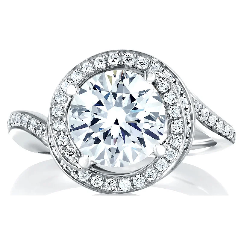 Shine Bright With Our Special Jewelry Promotions A.Jaffe Diamond Spiral Halo Swirl Engagement Ring MES433/92 Shine Bright With Our Special Jewelry Promotions A.Jaffe Diamond Spiral Halo Swirl Engagement Ring MES433/92