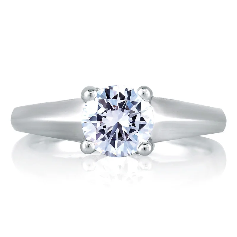 Accessorize For Less – Luxury Jewelry At Affordable Prices A.Jaffe Diamond Cross Over Profile Detail Solitaire Engagement Ring MES144/115 Accessorize For Less – Luxury Jewelry At Affordable Prices A.Jaffe Diamond Cross Over Profile Detail Solitaire Engagement Ring MES144/115