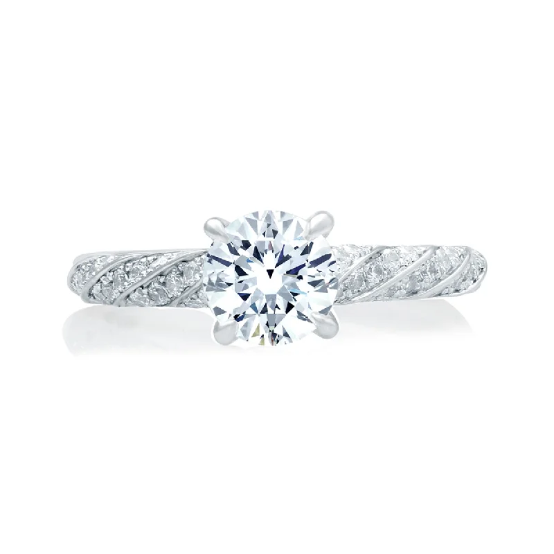 Best-Selling Jewelry Styles Now At Exclusive Discounts A.Jaffe Diamond Twist Cathedral Engagement Ring MES820/133 Best-Selling Jewelry Styles Now At Exclusive Discounts A.Jaffe Diamond Twist Cathedral Engagement Ring MES820/133