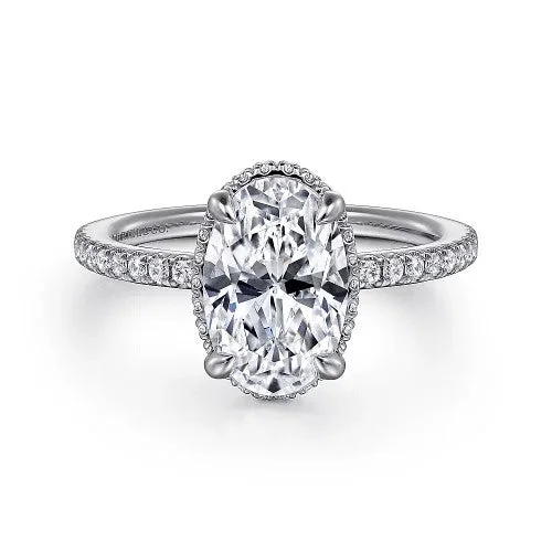 The Ultimate Jewelry Sale – Exclusive Styles At Great Prices Allesia - 14K White Gold Oval Cut Hidden Halo Diamond Engagement Ring (Setting Only) The Ultimate Jewelry Sale – Exclusive Styles At Great Prices Allesia - 14K White Gold Oval Cut Hidden Halo Diamond Engagement Ring (Setting Only)