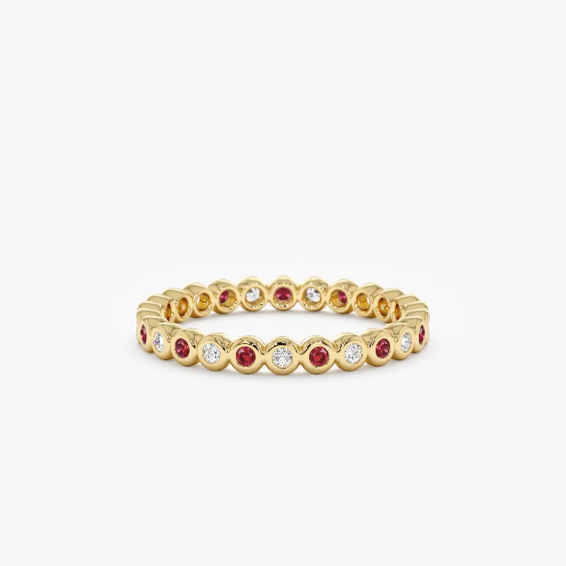 The Jewelry Sale You've Been Waiting For Is Here Alternating Ruby and Diamond Eternity Band, Nyra The Jewelry Sale You've Been Waiting For Is Here Alternating Ruby and Diamond Eternity Band, Nyra