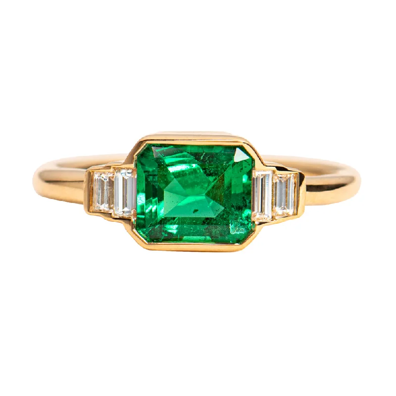 Buy More, Save More On Stunning Jewelry Pieces Art Deco Emerald Engagement Ring with Baguette Diamonds Buy More, Save More On Stunning Jewelry Pieces Art Deco Emerald Engagement Ring with Baguette Diamonds