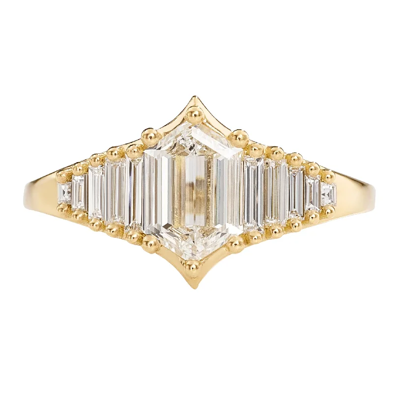 Luxury Jewelry At Unbeatable Discounts Art Deco Inspired Engagement Ring with One of a Kind step cut Diamond Luxury Jewelry At Unbeatable Discounts Art Deco Inspired Engagement Ring with One of a Kind step cut Diamond