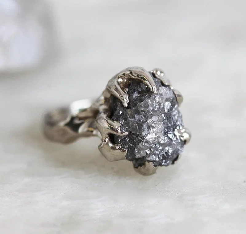 High-Quality Gemstone Jewelry For Special Occasions Big Raw Diamond Ring, Claw Ring High-Quality Gemstone Jewelry For Special Occasions Big Raw Diamond Ring, Claw Ring