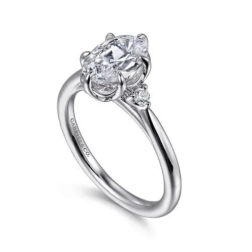 Sparkle In Style With Our Best Jewelry Deals Blaise - 14K White Gold Oval Three Stone Diamond Engagement Ring (Setting Only) Sparkle In Style With Our Best Jewelry Deals Blaise - 14K White Gold Oval Three Stone Diamond Engagement Ring (Setting Only)