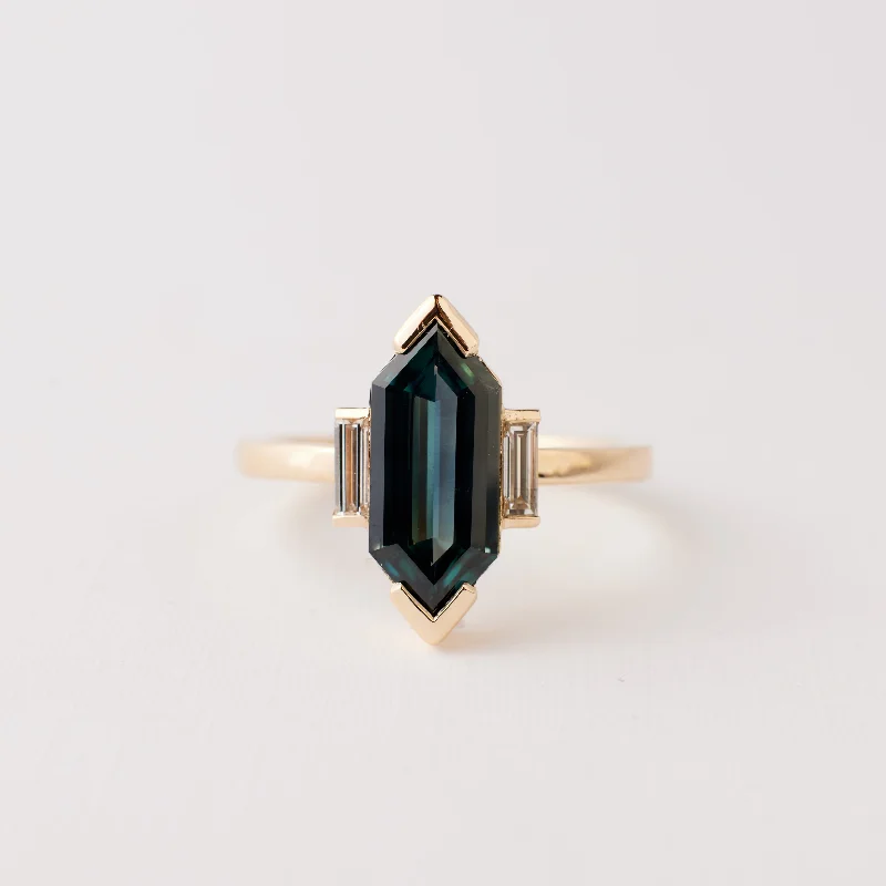 Shop Fine Jewelry With Amazing Deals Carmella Ring - 2.14 Carat Steel Blue Hexagon Sapphire Shop Fine Jewelry With Amazing Deals Carmella Ring - 2.14 Carat Steel Blue Hexagon Sapphire