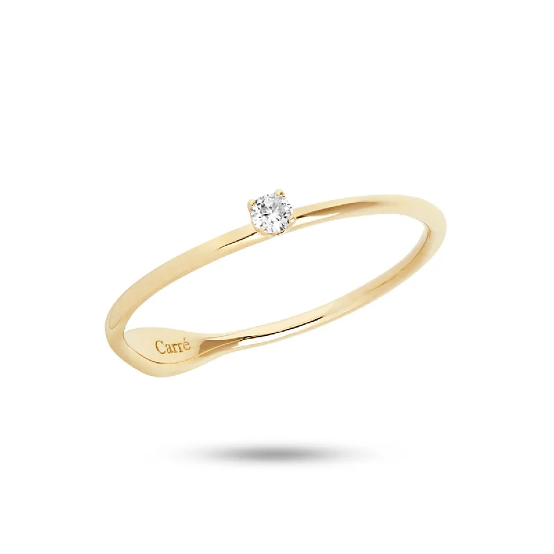 Flash Sale On Exquisite Jewelry – Don't Miss Out Rainbow 10K Gold Ring w. Diamond