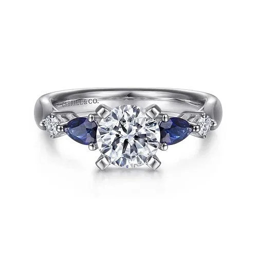Shop Dazzling Rings, Earrings, And More At Special Discounts Carrie - 14K White Gold Round Five Stone Sapphire and Diamond Engagement Ring (Setting Only) Shop Dazzling Rings, Earrings, And More At Special Discounts Carrie - 14K White Gold Round Five Stone Sapphire and Diamond Engagement Ring (Setting Only)