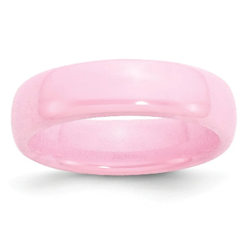 Limited-Time Offer On Elegant Jewelry Pieces Ceramic Pink 6mm Polished Band