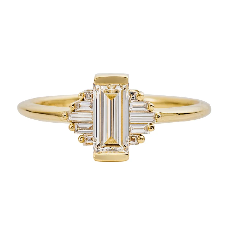 Limited-Stock Jewelry Sale – Shop Before It's Gone Classic Art Deco Engagement Ring with Baguette Cut Diamonds Limited-Stock Jewelry Sale – Shop Before It's Gone Classic Art Deco Engagement Ring with Baguette Cut Diamonds