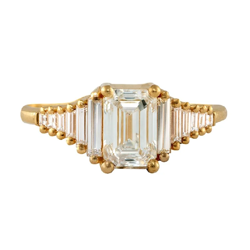 Luxury Meets Affordability – Jewelry Sale Live Now Classic Emerald Cut Engagement Ring with Tapered Needle Baguette Diamonds Luxury Meets Affordability – Jewelry Sale Live Now Classic Emerald Cut Engagement Ring with Tapered Needle Baguette Diamonds