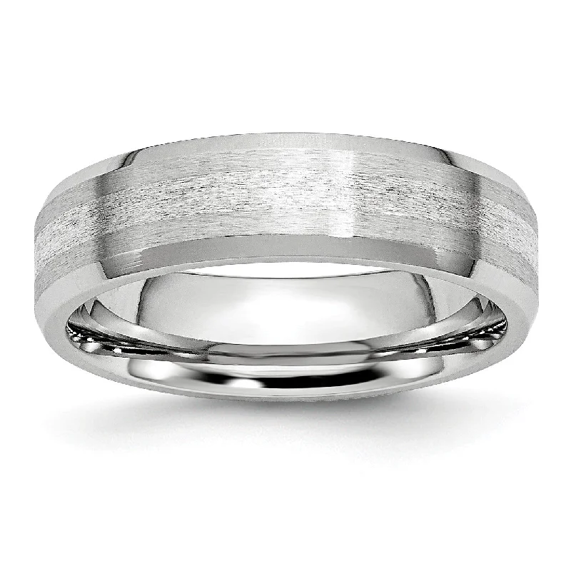 Fashion-Forward Jewelry At Incredible Prices Cobalt Sterling Silver Inlay Satin/Polished 6mm Beveled Edge Band Fashion-Forward Jewelry At Incredible Prices Cobalt Sterling Silver Inlay Satin/Polished 6mm Beveled Edge Band