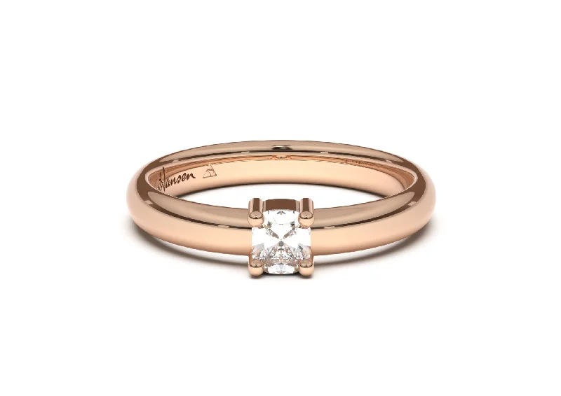 The Perfect Accessory For Less – Jewelry Sale Live Cushion Classic Slim Engagement Ring, Red Gold The Perfect Accessory For Less – Jewelry Sale Live Cushion Classic Slim Engagement Ring, Red Gold