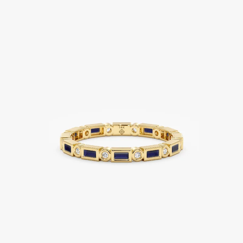 Affordable Luxury Jewelry – Style At A Great Price Diamond and Baguette Sapphire Eternity Ring, Tamia Affordable Luxury Jewelry – Style At A Great Price Diamond and Baguette Sapphire Eternity Ring, Tamia