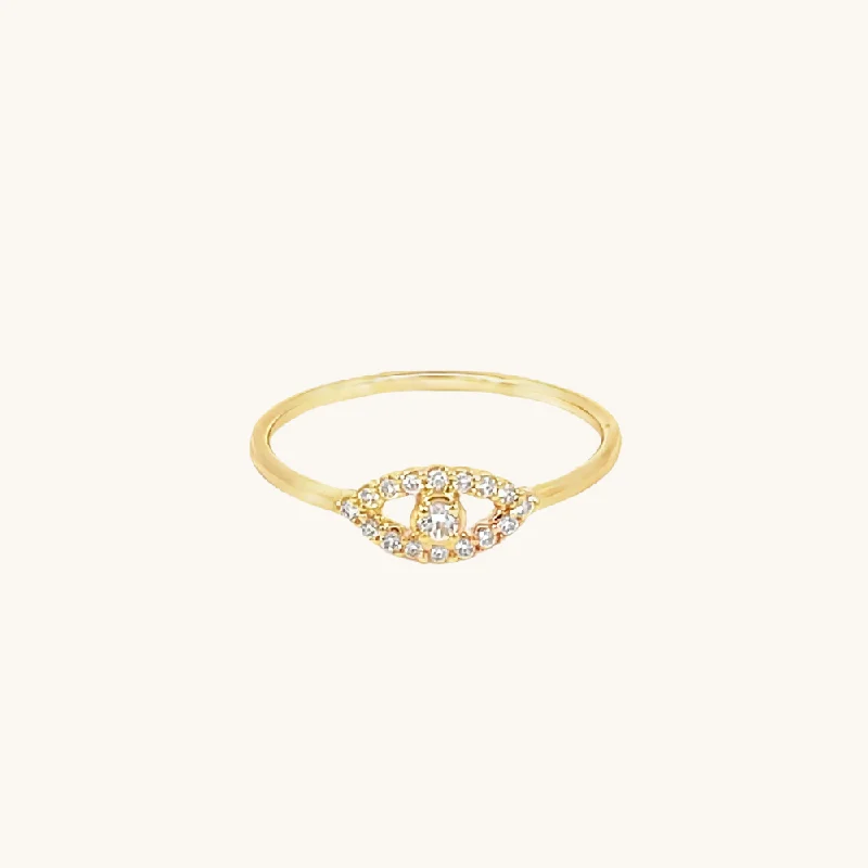 Eco-Friendly Sustainable Jewelry For Conscious Buyers Diamond Evil Eye Ring
