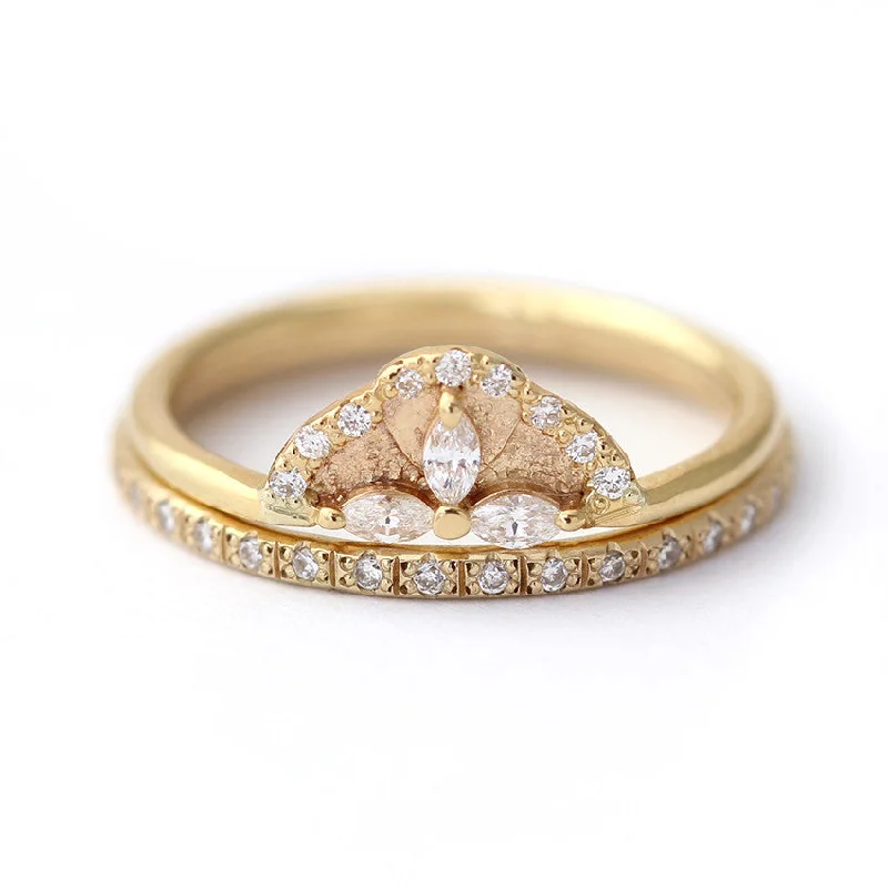 Shop Jewelry That Shines Without The High Price Diamond Wedding Set with Marquise Diamond Petals Shop Jewelry That Shines Without The High Price Diamond Wedding Set with Marquise Diamond Petals