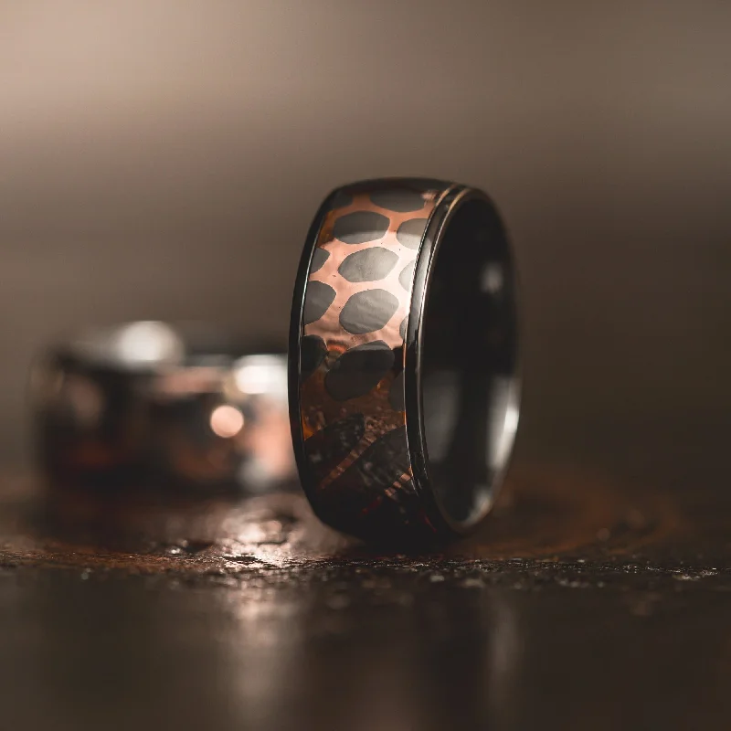 High-Quality Gemstone Jewelry For Special Occasions "Eclipse" Black Zirconium ring with Super Conductor Inlay- 6mm/8mm/10mm High-Quality Gemstone Jewelry For Special Occasions "Eclipse" Black Zirconium ring with Super Conductor Inlay- 6mm/8mm/10mm