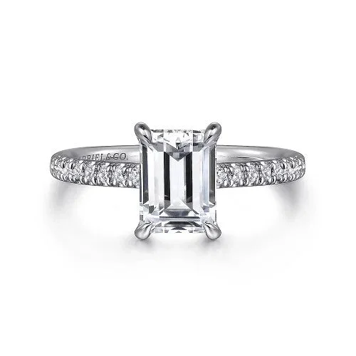 Bold And Beautiful Jewelry Now At Irresistible Prices Franka - 14K White Gold Emerald Cut Diamond Engagement Ring (Setting Only) Bold And Beautiful Jewelry Now At Irresistible Prices Franka - 14K White Gold Emerald Cut Diamond Engagement Ring (Setting Only)