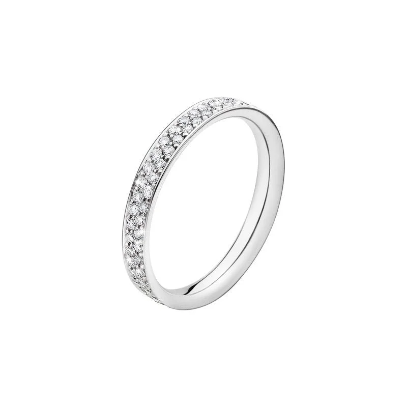 Versatile Layering Jewelry For Effortless Chic Magic 18K White Gold Ring w. Pavé Diamonds Versatile Layering Jewelry For Effortless Chic Magic 18K White Gold Ring w. Pavé Diamonds