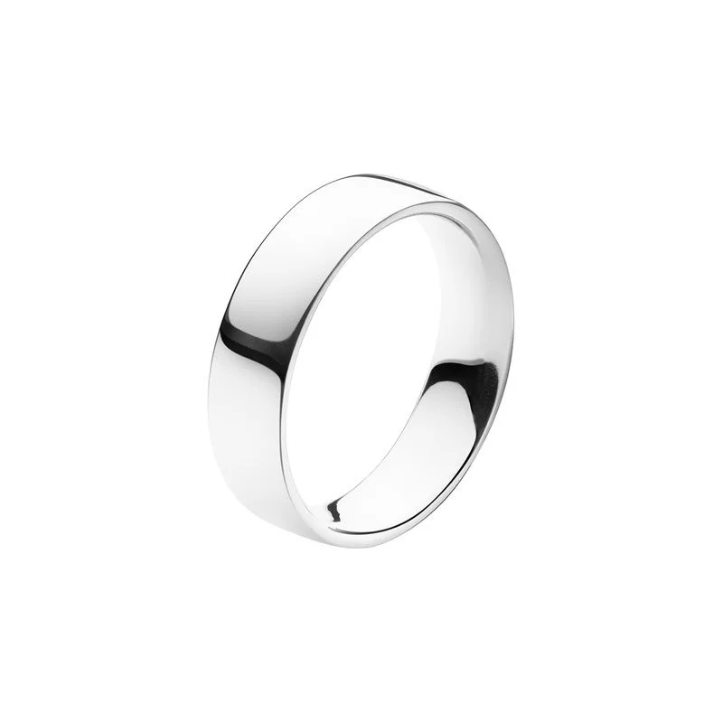 Delicate Crystal Jewelry For Sophisticated Charm Magic 5,7mm 18K White Gold Ring