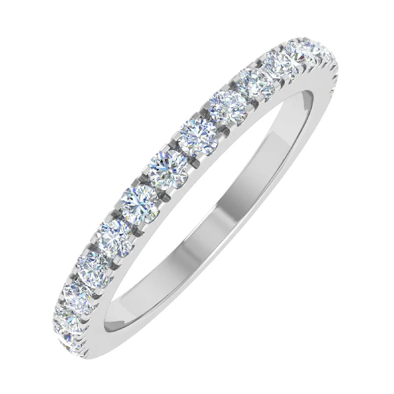 Exclusive Jewelry Offers – Sparkle For Less Gold Diamond Semi-Eternity Wedding Band Ring (0.40 Carat) - IGI Certified Exclusive Jewelry Offers – Sparkle For Less Gold Diamond Semi-Eternity Wedding Band Ring (0.40 Carat) - IGI Certified