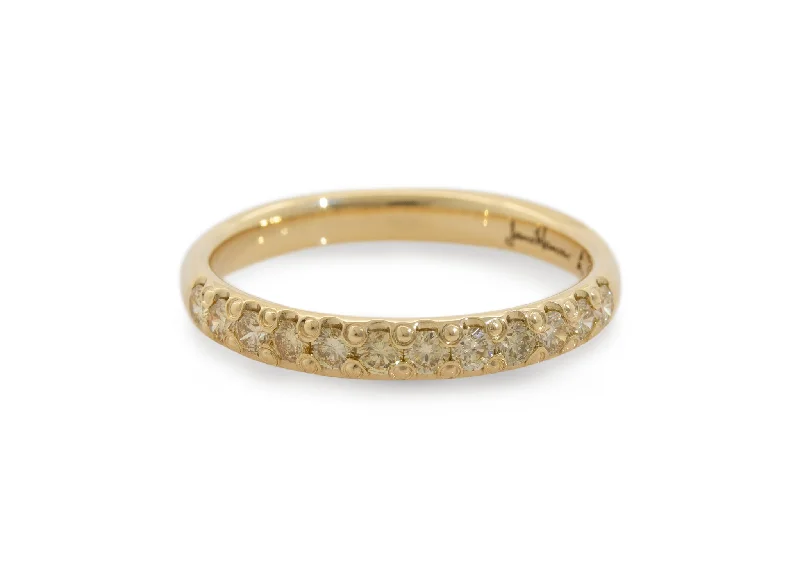Your Perfect Accessory At The Perfect Price Golden Diamond Pave Band, Yellow Gold