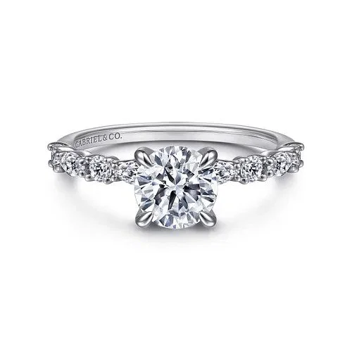 Shop Jewelry That Shines Without The High Price Juliet - 14K White Gold Round Diamond Engagement Ring (Setting Only) Shop Jewelry That Shines Without The High Price Juliet - 14K White Gold Round Diamond Engagement Ring (Setting Only)