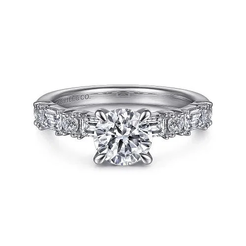 Make Every Moment Shine – Jewelry Discounts Available Leanna - 14K White Gold Baguette and Round Diamond Engagement Ring (Setting Only) Make Every Moment Shine – Jewelry Discounts Available Leanna - 14K White Gold Baguette and Round Diamond Engagement Ring (Setting Only)